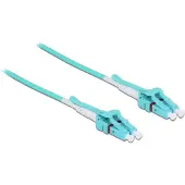 DeLOCK - Câble réseau - LC multi-mode (M) pour LC multi-mode (M) - 10 m - fibre optique - 50 / 125 microns - OM3 - sans halogène, uniboot - turquoise