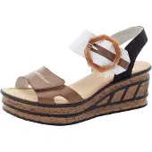 Rieker Sandales beige / marron / noir / blanc