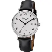 Regent hommes montre bracelet en cuir F-1229 analogique en cuir noir URF1229