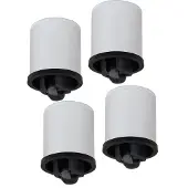 VCM Rouleaux 4 pièces | Pour meubles Hifi Meuble Télévision avec tuyaux en aluminium | jusqu'à 80 kg chargeables - Rolio