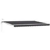 vidaXL Store électrique rétractable, anthracite et blanc, 4 x 2 m