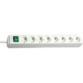 Brennenstuhl Eco-Line Multiprise avec interrupteur 8 prises blanc 3m H05VV-F 3G1,5, 1159320018