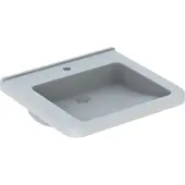 Geberit Keramag Renova n° 1 Comfort, lavabo, accessibile con sedia a rotelle, 600x550 mm, con foro per rubi (550 mm, 600 mm)