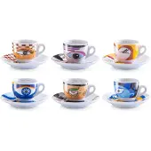 Zeller Service à espresso, 12 pcs. "Magic Eyes", porcelaine