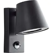 Brilliant Applique d'extérieur noire avec détecteur de mouvement Bari | GU10 max. 10 W | Métal/plastique