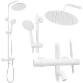 REA Kit De Douche Avec Thermostat Lungo White Mat