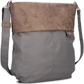 Zwei Sac à bandoulière 'Olli' marron / gris