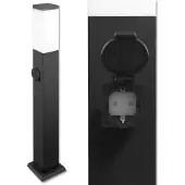Lyora Lampe de jardin avec douille Havana 60 cm - noir