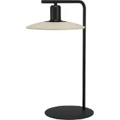 Eglo Lampe de table LED Mayazes, lampe de chevet, lampe de table, acier noir, bois naturel, douille GU10