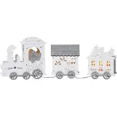 Star Trading décoration de table "Yuletide", train, 4 ww LED, couleur : naturel,