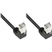 GOOD CONNECTIONS Câble patch Cat. 5e RJ45 2x fiches coudées noir 3m