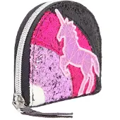 Depesche 10663 Porte-monnaie scintillant Ylvi et les Minimoomis licorne anthracite pour enfants