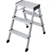 Krause MONTO « ROLLY » Escabeau pliante double 2x3 marches en aluminium 0,65 m