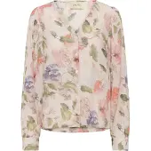 Cream Chemisier beige / vert clair / violet clair / rose