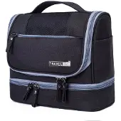 INF Trousse de toilette suspendue avec compartiment étanche Black
