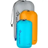 Sea to Summit Sac de transport gris pour femme et homme - Ultra-Sil Stuff Sack Set 5, 8, 13L Blue Atoll, Zinnia, High Rise 217770