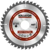 Kreator Lame de scie circulaire métal bois PVC ø 160 x 30 x 2,2 mm 40 dents + 3 bagues de réduction