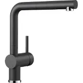 BLANCO Robinet Linus-S résistant à la pression - orientable- et robinetterie extractible, Silgranit anthracite