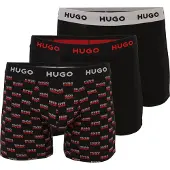 HUGO Boxers gris / noir / blanc