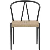 Venture Home Alfons chaise de jardin noir.