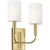 Elstead Lighting Brianna Applique laiton bruni Feiss FE-BRIANNA2-BB