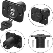 Proplus Port USB double encastrable type A 3100mA 12V/24V