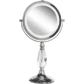 Beliani Miroir cosmétique à Led Ø 18 Cm Argent Maury Lumarko