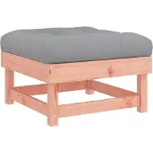 vidaXL Repose-pied de jardin avec coussin bois massif douglas