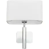 LUCANDE Applique Murale , Jettka, dimmable, Métallique, Salon / séjour, Tissu / textile, Moderne
