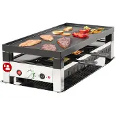 Solis Raclette & Pizza Grill - Set à raclette pour 8 personnes - Raclette Gourmet Set - Gril de table avec 4 fonctions différentes