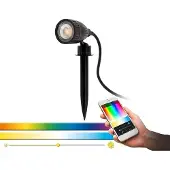 Eglo Projecteur Crosslink NEMA 1-C noir 1X5W L:13cm L:6cm H:24.5cm avec câble+fiche dimmable IP44 avec fonction Connect