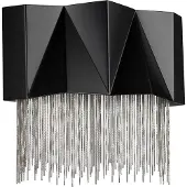 Elstead Lighting Applique murale Zuma noir satiné et argent 3xG9x3W, métal, dim. : 27 x 31,6 x 10 cm, IP20,