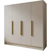 MargaretHadas24 Armoire Goya I 200 cm (cachemire, poignées dorées)