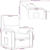vidaXL Fauteuil relax Tissu Crème