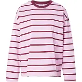 Noisy May Sweat-shirt 'NMEMBER' éosine / bourgogne / blanc