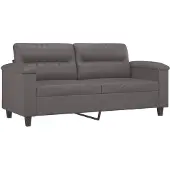 vidaXL Canapé 2 places Gris 140 cm Similicuir