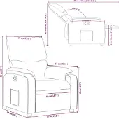 vidaXL Fauteuil relax Tissu noir