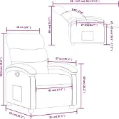 vidaXL Fauteuil relax Crème Similicuir