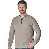 Casamoda Pull-over Demi-Zip Structure Beige taille L