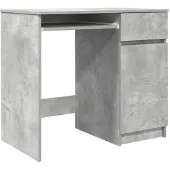 vidaXL Bureau gris béton 86x49x76 cm Bois composite