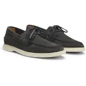 BOSS Chaussures bateau en daim avec semelle contrastante