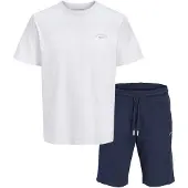 Jack & Jones Survêtement 'JJCOLLEGE' bleu foncé / blanc