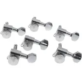 Fazley 10546 mécaniques à blocage pour guitare 6 en ligne, chromé