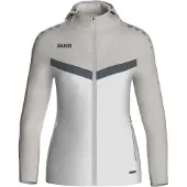 Jako Veste à capuche Iconic Femme - Blanc / Soft Grey