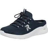 Rieker Sabot sportif pour femme, élastique et semelle MemoSoft amovible M8558, taille : 37 EU, couleur : bleu