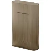 Muuto Ridge Vase Taupe Frosted Glass | H: 35 cm