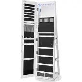 Songmics Miroir avec rangement Marco | Blanc