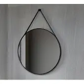 Quality Heating Miroir rond 80 cm avec bandeau tendance cadre noir