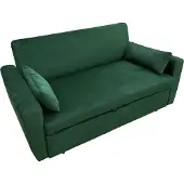 Happy Garden Canapé convertible en velours vert 2 places MATT