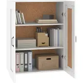 vidaXL Armoire suspendue blanc 69,5x32,5x90 cm